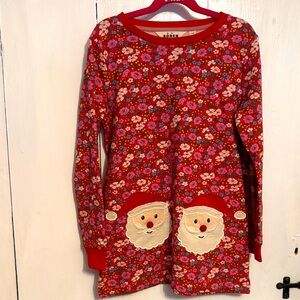 Red Floral Mini Boden Santa Sweater